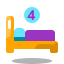 arcade style vier betten icon