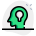 Bulb in a head concept of new idea icon