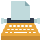 machine à écrire externe-réalisation-de-films-plat-plat-juteux-poisson icon