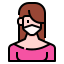 woman in mask icon