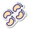 stickers style baby footprint icon