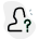Question mark for user to solve problems icon