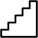 pastel glyph style staircase icon