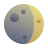 deco color style waxing crescent icon