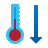 Thermometer unten icon