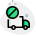 Blocked sign for lorry regular delivery route icon