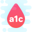 cute clipart style a1c test icon
