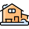 wooden house icon