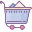 cute color style voller einkaufswagen icon