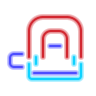 neon style locher icon