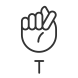 Letter T in ASL icon