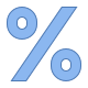 office l style percentage icon