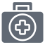 외부 응급처치 상자 학교 및 학습 솔리드 디자인 서클 icon