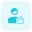 Locking the profile of a single user isolated on a white background icon