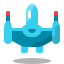 arcade style space fighter icon