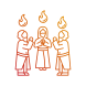 external-Apostles-with-Holy-Tongues-of-Fire-bible-narratives-others-papa-vector icon
