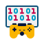 icone-piatte-piatte-per-sviluppo-di-giochi-in-edizione-digitale-esterna icon