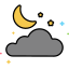 Nuit partiellement nuageuse icon