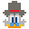color pixels style scrooge mcduck icon