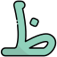 externo-Za-árabe-alfabeto-bearicons-outline-color-bearicons icon