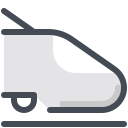 pastel color style streetcar icon