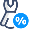 dress discount icon