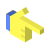 isometric color style hand right icon