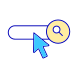 searching for information on internet icon