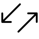 pastel glyph style left and right arrows icon