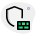 Firewall protection shield program isolated on a white background icon