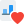 Favorite financial report with heart shape logotype icon