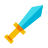 color glass style sword icon