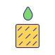 straw bale and droplet icon