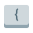ключ-левая фигурная скобка icon