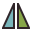 retro style flip vertical icon