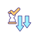 externe-Zeitaufwand-reduzieren-iot-in-business-gefüllte-farbsymbole-papa-vektor icon