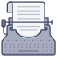 macchina da scrivere esterna-lifestyle-entertainment-vol3-microdots-premium-microdot-graphic icon
