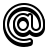 badges style at sign icon