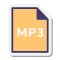 stickers style mp3 icon