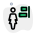 Top right alignment of a word document for an businesswoman to adjust icon