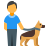 color style homme avec chien icon