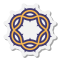 stickers style dornenkrone icon