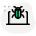 Software bug on a laptop computer system icon