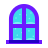 color glass style frozen window icon