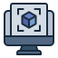 3d cube icon