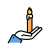 Hand Holding Burning Candle icon