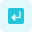 Return arrow function key in computer keyboard icon