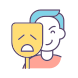 극적인 발언을 하는 양면적 조작자 icon