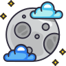 Cloud moon icon