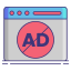 bloqueur-de-publicité-externe-marketing-numérique-flaticons-lineal-color-flat-icons icon